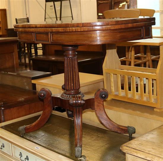 Regency mahogany card table